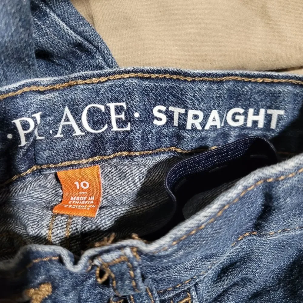 The children place size 10 boys straight leg denim blue jeans